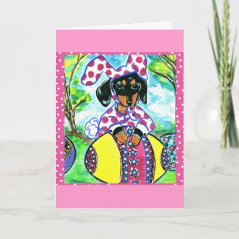 Easter Dachshund Holiday Card by Dachshunds_by_Joanne at Zazzle