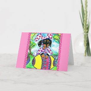 Easter Dachshund Holiday Card