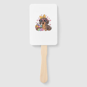 Easter Dachshunds Cute Dachshund T-Shirt Hand Fan