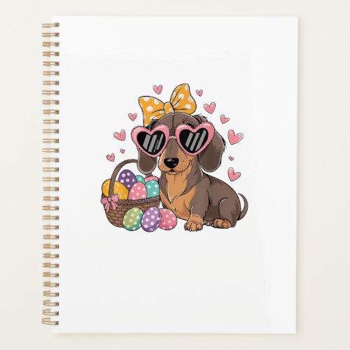 Easter Dachshunds Cute Dachshund T-Shirt Planner