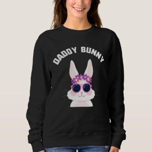 Easter Daddy Bunny Sunglasses Candy kids Spring E Sweatshirt