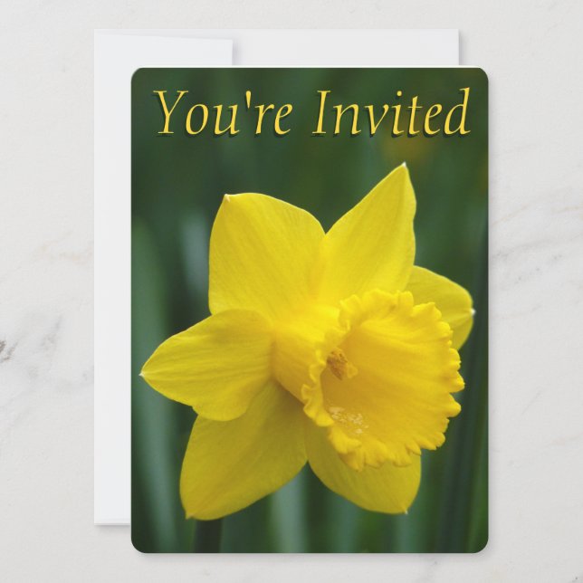 Easter Daffodil Invitations Easter Cards Customize (Front)