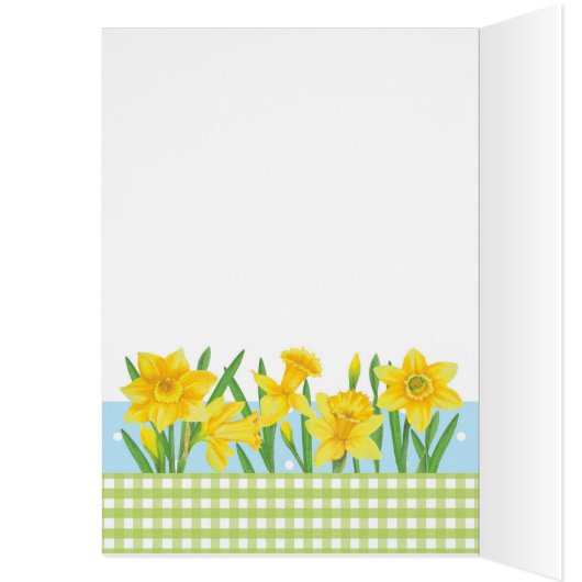 Easter Daffodils Greeting Card (Inside (Left))