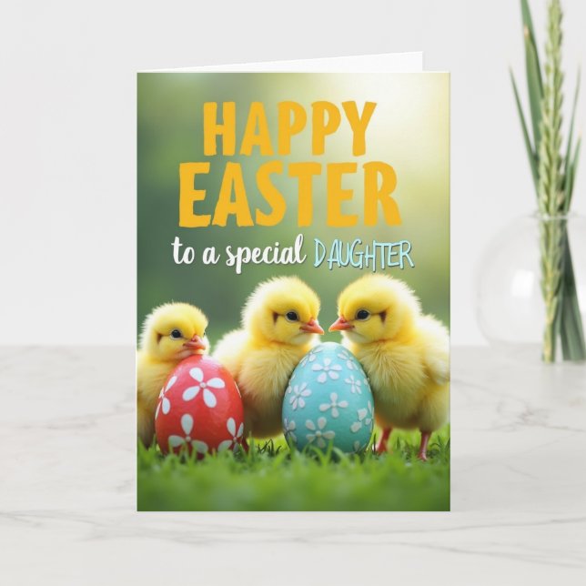 Easter Daughter Fowl Scene Card (Front)