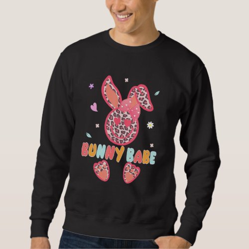Easter Day 2022 Cute Easter Bunny Babe Smile Face  Sweatshirt