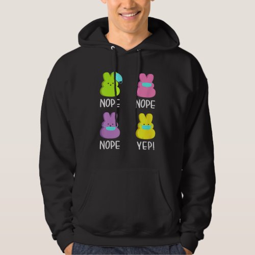 Easter Day 2022 Nope Yep Wearing Mask Wrong  Easte Hoodie