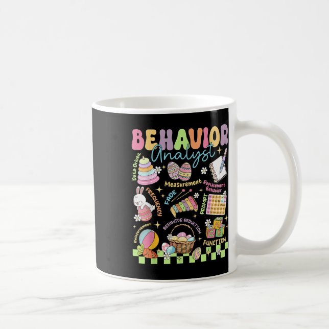 Easter Day Behavior Analyst Bunny Aba Behavior Tec Coffee Mug (Right)