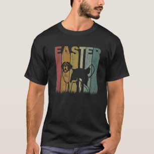 Easter Day Bernard Dog Retro Graphic Funny Easter T-Shirt