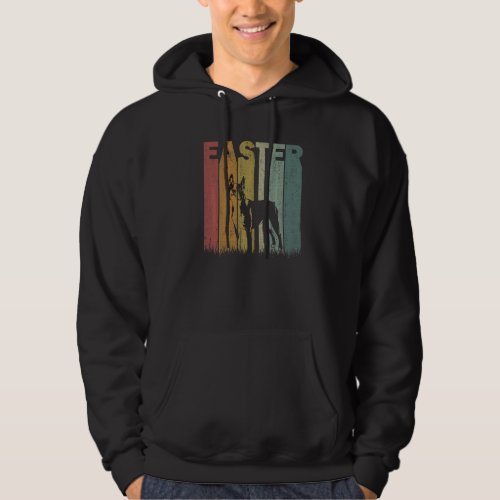 Easter Day Boston Terrier Retro Graphic  Easter Co Hoodie