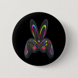 Easter Day Boys Gamer Video Game Controller Bunny  Button