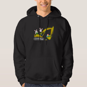 Easter Day Bunny Construction Trucks Eggs Boys Kid Hoodie
