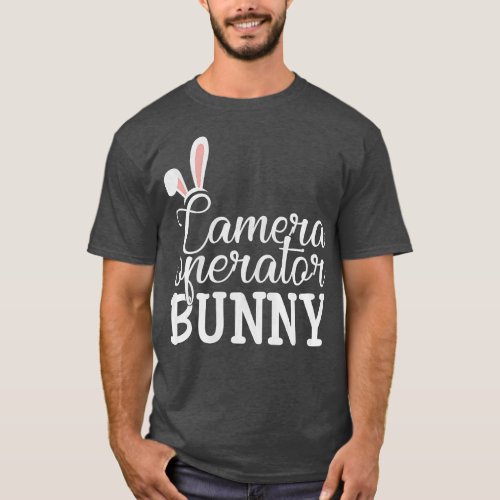 Easter Day Bunny Easter Costume Funny Camera Opera T_Shirt