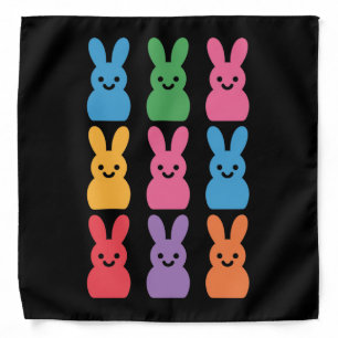 Easter Day Bunny Eggs Plaid Leopard Bandana