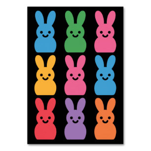 Easter Day Bunny Eggs Plaid Leopard Table Number