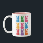 Easter Day Bunny Eggs Plaid Leopard Two-Tone Coffee Mug<br><div class="desc">Easter Day Bunny Eggs Plaid Leopard</div>