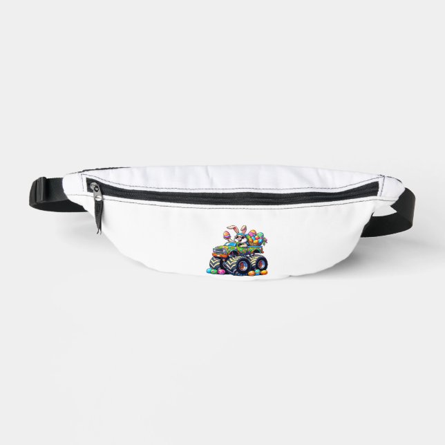 Easter Day Bunny Monster Truck Eggs Cool Rabbit T- Fanny Pack (Front)