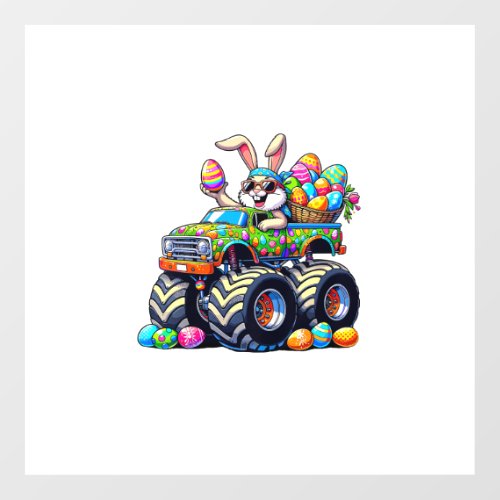 Easter Day Bunny Monster Truck Eggs Cool Rabbit T- Floor Decals
