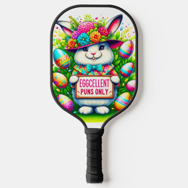 Easter Day Bunny Rabbit Egg Design Pickleball Paddle (Front)