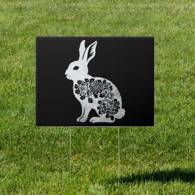 Easter Day Bunny Rabbit Sign (Insitu)
