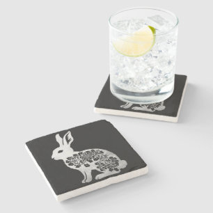 Easter Day Bunny Rabbit Stone Coaster