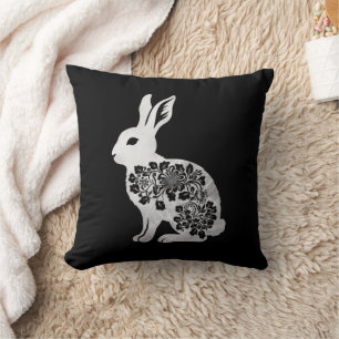 Easter Day Bunny Rabbit Throw Pillow