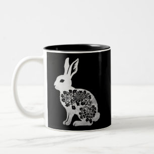 Easter Day Bunny Rabbit Two-Tone Coffee Mug