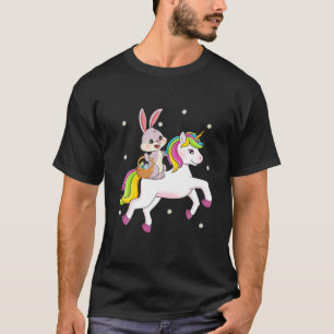 Easter Day Bunny Riding Unicorn Girls Toddler East T-Shirt