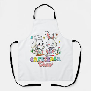 Easter Day Cafeteria Crew Lunch Lady School Cafete Apron