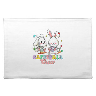 Easter Day Cafeteria Crew Lunch Lady School Cafete Cloth Placemat