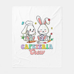Easter Day Cafeteria Crew Lunch Lady School Cafete Fleece Blanket
