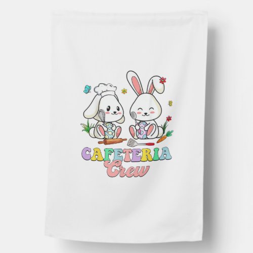 Easter Day Cafeteria Crew Lunch Lady School Cafete House Flag