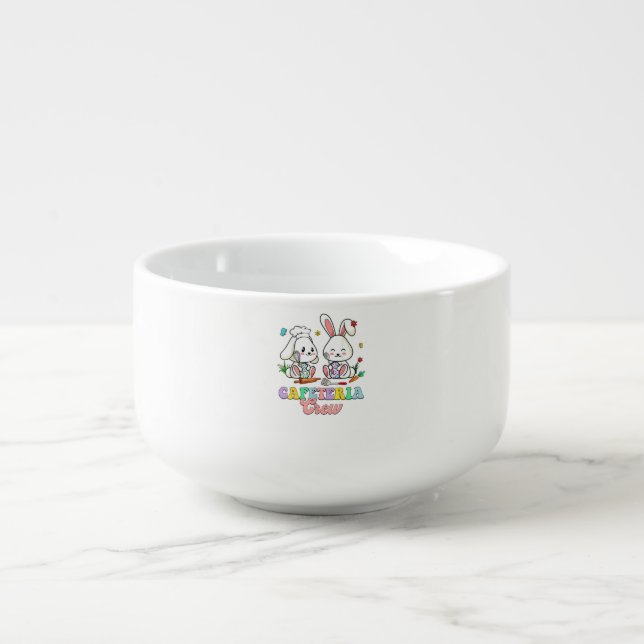 Easter Day Cafeteria Crew Lunch Lady School Cafete Soup Mug (Front)