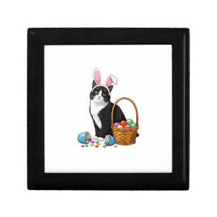 Easter Day Cat Bunny Ears Eggs Graphic Men Women K Gift Box