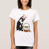 Easter Day Cat Bunny Ears Eggs Men Women Easter Ra T-Shirt