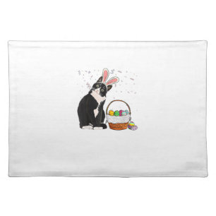 Easter Day Cat Bunny Ears Eggs Shirt Men Women Eas Cloth Placemat
