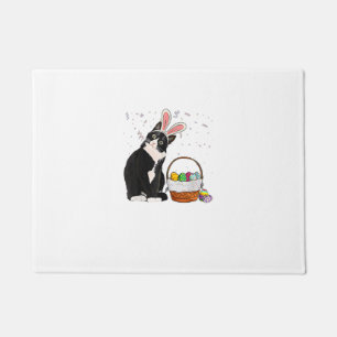 Easter Day Cat Bunny Ears Eggs Shirt Men Women Eas Doormat