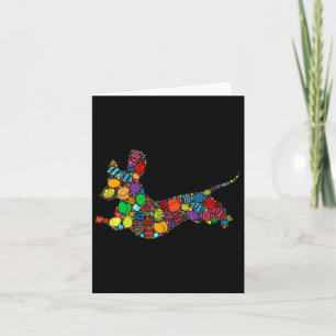 Easter Day Colorful Bysket Egg Hunting Eggs - Dog  Card