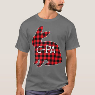 Easter Day Costume Red Plaid Bunny Graphic Gpa Mat T-Shirt