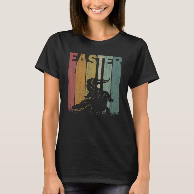 Easter Day Crocodiles Retro Graphic Funny Easter C T-Shirt (Front)