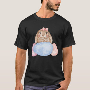 Easter day Cute Easter Bunny Holding Easter Eggs f T-Shirt
