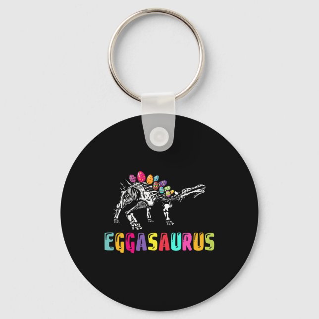 Easter Day Dino - Eggasaurus Stegosaurus Egg Dinos Keychain (Front)