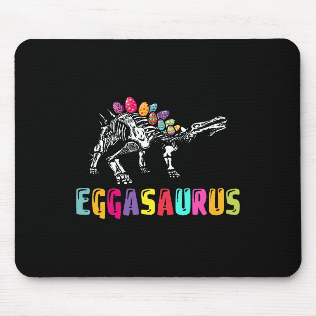 Easter Day Dino - Eggasaurus Stegosaurus Egg Dinos Mouse Pad (Front)