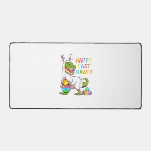 Easter Day Dinosaur Funny Happy Eastrawr T Rex Eas Desk Mat