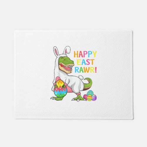 Easter Day Dinosaur Funny Happy Eastrawr T Rex Eas Doormat