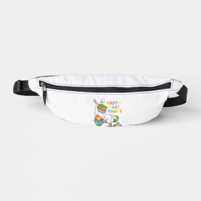 Easter Day Dinosaur Funny Happy Eastrawr T Rex Eas Fanny Pack (Front)