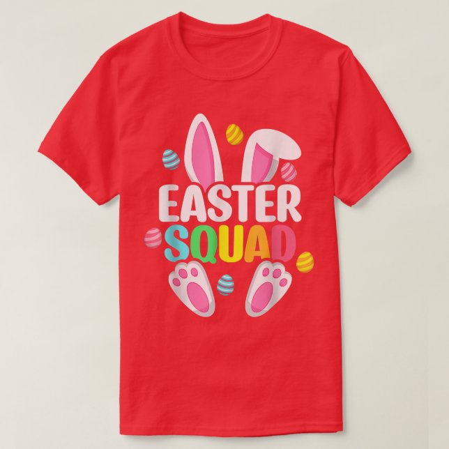 Easter Day Easter Squad Family Matching Bunny Egg  T-Shirt (Design Front)