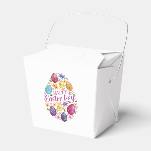Easter Day Egg , Funny Easter Favor Boxes (Front Side)