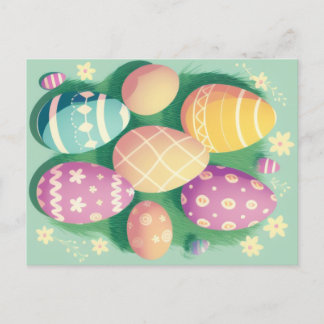 Easter Day Eggs Postcard