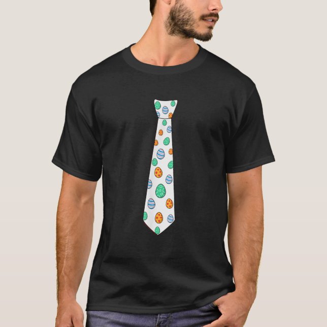 Easter Day Eggs Tie Funny Boys Girls Kids T-Shirt (Front)