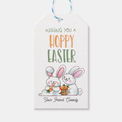 Easter day Gift Favor Tag Rabbit Carrot Gift Tag